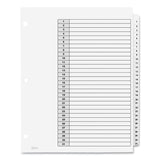 Avery® Customizable Table of Contents Ready Index Black and White Dividers, 31-Tab, 1 to 31, 11 x 8.5, White, 6 Sets (AVE11827) Pack of 6