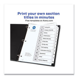 Avery® Customizable Table of Contents Ready Index Black and White Dividers, 12-Tab, 1 to 12, 11 x 8.5, 6 Sets (AVE11824) Pack of 6