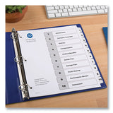 Avery® Customizable Table of Contents Ready Index Black and White Dividers, 10-Tab, 1 to 10, 11 x 8.5, White, 6 Sets (AVE11823) Pack of 6