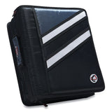 Case it™ Z-System 2-in-1 Zipper Binder, 3 Rings (x2), 1.5" Capacity (x2), 11 x 8.5, Black/Gray Accents (CAEZ176BLK) Each