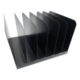 Huron Steel Vertical File Organizer, 6 Sections, Letter Size Files, 11 x 12 x 8, Black (CTXHASZ0144) Each