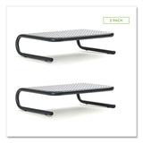 Mind Reader Metal Monitor Stand Riser for Computer, 14.88" x 11.33" x 4.21", Black, Supports 44 lbs (EMS2METMONSTBLK) Each