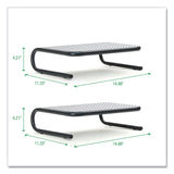 Mind Reader Metal Monitor Stand Riser for Computer, 14.88" x 11.33" x 4.21", Black, Supports 44 lbs (EMS2METMONSTBLK) Each