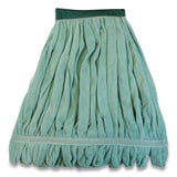 O'Dell® EchoFiber Microfiber Loop Mop, Medium, Split Microfiber, 14" x 14", 1.5" Headband, Green (ODCMWTMGNB) Each