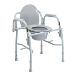 McKesson Commode Chair Drop Arms Steel Frame Back Bar 13-3/4 Inch Seat Width 300 lbs. Weight Capacity (1205413_CS) 1/CS