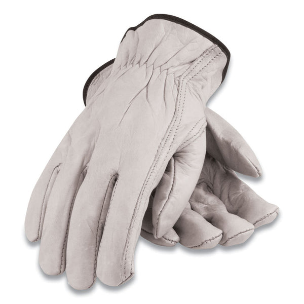 PIP Economy Grade Top-Grain Cowhide Leather Work Gloves, X-Large, Tan (PID68162XL)