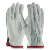 PIP Top-Grain Leather Drivers Gloves with Shoulder-Split Cowhide Leather Back, Small, Gray (PID68161SBS) 1 Pair