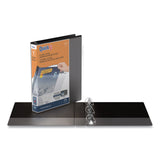Stride QuickFit D-Ring View Binder, 3 Rings, 1" Capacity, 11 x 8.5, Black (STW87011) Each
