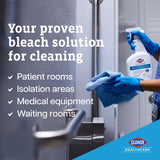 Clorox Healthcare® Bleach Germicidal Surface Disinfectant Cleaner Trigger Spray Liquid 32 oz. Bottle Fruity Floral Bleach Scent NonSterile (909774_CS) 6/CS