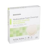 McKesson Foam Dressing 7 X 7 Inch With Border Film Backing Silicone Gel Adhesive Sacral Sterile (886434_CS) 200/CS