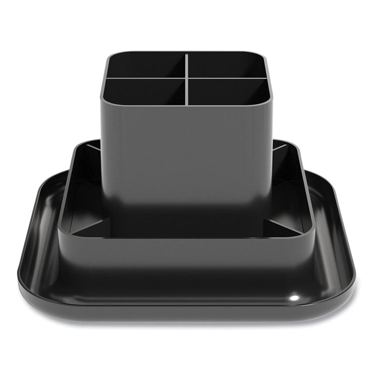 Plastic Rotating Organizer, 9 Compartments, Plastic, 8.2