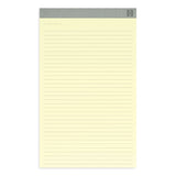TRU RED™ Notepads, Wide/Legal Rule, 50 Canary-Yellow 8.5 x 14 Sheets, 12/Pack (TUD24419920) Pack of 12