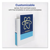 Avery® Durable View Binder with DuraHinge and EZD Rings, 3 Rings, 1.5" Capacity, 11 x 8.5, White, (9401) (AVE09401) Each