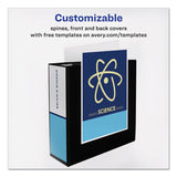 Avery® Durable View Binder with DuraHinge and EZD Rings, 3 Rings, 4" Capacity, 11 x 8.5, Black, (9800) (AVE09800) Each