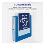Avery® Durable View Binder with DuraHinge and Slant Rings, 3 Rings, 2" Capacity, 11 x 8.5, Blue (AVE17034) Each