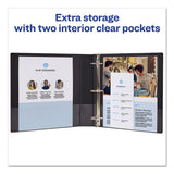 Avery® Durable View Binder with DuraHinge and Slant Rings, 3 Rings, 1.5" Capacity, 11 x 8.5, Blue (AVE17024) Each