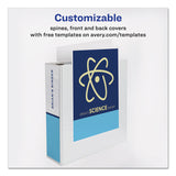 Avery® Durable View Binder with DuraHinge and Slant Rings, 3 Rings, 3" Capacity, 11 x 8.5, White (AVE17042) Each