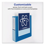 Avery® Durable View Binder with DuraHinge and Slant Rings, 3 Rings, 1.5" Capacity, 11 x 8.5, Blue (AVE17024) Each
