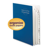 Smead™ Deluxe Expandable Indexed Desk File/Sorter, Reinforced Tabs, 20 Dividers, Alpha Index, Letter Size, Dark Blue Cover (SMD89282) Each