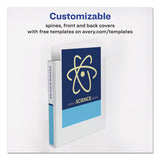 Avery® Legal Durable View Binder with Round Rings, 3 Rings, 1" Capacity, 14 x 8.5, White (AVE16500) Each