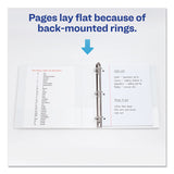 Avery® Durable View Binder with DuraHinge and EZD Rings, 3 Rings, 1" Capacity, 11 x 8.5, White, (9301) (AVE09301) Each