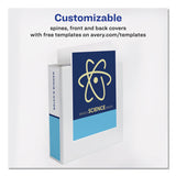 Avery® Durable View Binder with DuraHinge and EZD Rings, 3 Rings, 2" Capacity, 11 x 8.5, White, (9501) (AVE09501) Each