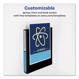 Avery® Durable View Binder with DuraHinge and Slant Rings, 3 Rings, 1" Capacity, 11 x 8.5, Black (AVE17011) Each