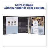 Avery® Durable Non-View Binder with DuraHinge and EZD Rings, 3 Rings, 3" Capacity, 11 x 8.5, Black, (8702) (AVE08702) Each