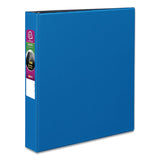 Avery® Durable Non-View Binder with DuraHinge and Slant Rings, 3 Rings, 1.5" Capacity, 11 x 8.5, Blue (AVE27351) Each
