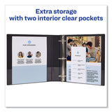 Avery® Durable Non-View Binder with DuraHinge and Slant Rings, 3 Rings, 1.5" Capacity, 11 x 8.5, Black (AVE27350) Each