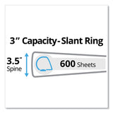 Avery® Durable Non-View Binder with DuraHinge and Slant Rings, 3 Rings, 3" Capacity, 11 x 8.5, Black (AVE27650) Each