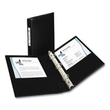 Avery® Mini Size Durable Non-View Binder with Round Rings, 3 Rings, 1" Capacity, 8.5 x 5.5, Black (AVE27257) Each