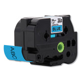 Brother P-Touch® TZe Standard Adhesive Laminated Labeling Tape, 1.4" x 26.2 ft, Black on Blue (BRTTZE561CS) Each