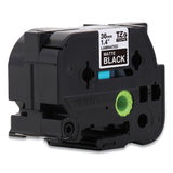 Brother P-Touch® TZe Standard Adhesive Laminated Labeling Tape, 1.4" x 26.2 ft, White on Matte Black (BRTTZEM365) Each