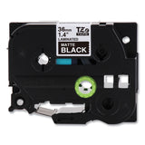 Brother P-Touch® TZe Standard Adhesive Laminated Labeling Tape, 1.4" x 26.2 ft, White on Matte Black (BRTTZEM365) Each