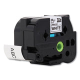 Brother P-Touch® TZe Standard Adhesive Laminated Labeling Tape, 1.4" x 26.2 ft, Black on Matte White (BRTTZEM261) Each