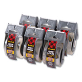 Scotch® Box Lock Shipping Packaging Tape, 1.5" Core with Dispenser, 1.88" x 22.2 yds, Clear, 6/Pack (MMM1956) Pack of 6