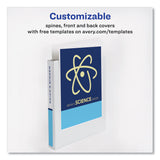 Avery® Showcase Economy View Binder with Round Rings, 3 Rings, 1" Capacity, 11 x 8.5, White (AVE19601) Each