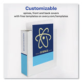 Avery® Showcase Economy View Binder with Round Rings, 3 Rings, 3" Capacity, 11 x 8.5, White (AVE19751) Each