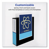 Avery® Showcase Economy View Binder with Round Rings, 3 Rings, 3" Capacity, 11 x 8.5, Black (AVE19750) Each