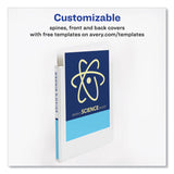 Avery® Showcase Economy View Binder with Round Rings, 3 Rings, 0.5" Capacity, 11 x 8.5, White (AVE19551) Each