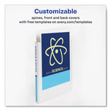 Avery® Economy View Binder with Round Rings , 3 Rings, 0.5" Capacity, 11 x 8.5, White, (5706) (AVE05706) Each