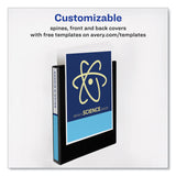 Avery® Economy View Binder with Round Rings , 3 Rings, 1" Capacity, 11 x 8.5, Black, (5710) (AVE05710) Each