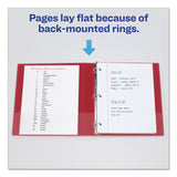 Avery® Economy Non-View Binder with Round Rings, 3 Rings, 1" Capacity, 11 x 8.5, Red, (3310) (AVE03310) Each