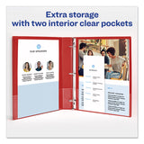 Avery® Economy Non-View Binder with Round Rings, 3 Rings, 1" Capacity, 11 x 8.5, Red, (3310) (AVE03310) Each