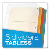 Cardinal® Poly Ring Binder Pockets, 8.5 x 11, Assorted Colors, 5/Pack (CRD84007) 1 Case of 5
