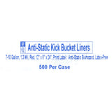 McKesson Kick Bucket Waste Bag Biohazard Symbol / Biohazard / Anti-Static 7 to 10 gal. Red 8 X 12 X 24 Inch (194671_CS) 500/CS