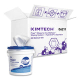 WypAll® Power Clean Wipers for Disinfectants, Sanitizers,Solvents WetTask Customizable Wet Wipe System, 140/Roll, 6 Rolls/1 Bucket/CT (KCC0621102) Case of 6