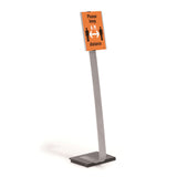 Durable® Info Sign Duo Floor Stand, Letter-Size Inserts, 15 x 46.5, Clear (DBL481423) Each