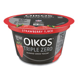 OIKOS® Triple Zero Blended Greek Nonfat Yogurt, 5.3 oz, Strawberry/Mixed Berry/Vanilla, 18/Carton, Ships in 1-3 Business Days (GRR90200027)